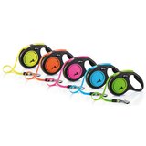 Flexi povodec New Neon S, trak - 5 m (različne barve) roza | Shoptok.si