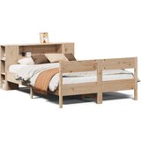 vidaXL Krevet s regalom za knjige bez madraca 120x190 cm od borovine | shoptok.hr