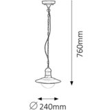 Rabalux oslo spoljna visilica E27 60W crna IP44 | Eponuda.com