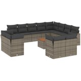  13-dijelni set vrtnih sofa od poliratana s jastucima sivi | shoptok.hr