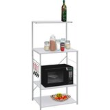 Ormarić za mikrovalnu pećnicu bijeli 60 x 39,6 x 123 cm drveni | Eponuda.com