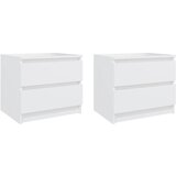 vidaXL Nočna omarica 2 kosa bela 50x39x43,5 cm iverna plošča Cene