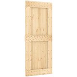 vidaXL Drsna vrata s kompletom vodil 85x210 cm trdna borovina | Shoptok.si