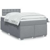 vidaXL Krevet s oprugama i madracem svjetlosivi 120x190 cm od tkanine | shoptok.hr