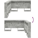  Skladišno uzglavlje Betonski sivi 135 cm Konstruirano drvo | shoptok.hr