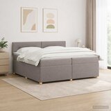  Boxspring krevet s madracem Sivosmeđa 200 x 200 cm Tkanina | shoptok.hr