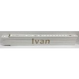 HEKA Zložljiv meter (napis: Ivan, bele barve, 2 m) Cene
