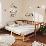 vidaXL Dnevni ležaj na razvlačenje boja meda od borovine 2x(90x200) cm Cijene