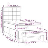 Box spring krevet s madracem crni 90x200 cm baršunasti | shoptok.hr