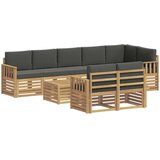  Set vanjskih sofa 9 kom. Bijela i antracit Poliester 59 x 59 x 37 cm | shoptok.hr