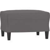  Fotelj s stolčkom za noge siv 60 cm umetno usnje | Shoptok.si