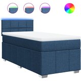 Maison Chic Box spring postelja - Vzmetna postelja z vzmetnico modra 100x200 cm blago SL11768, (21882014) | Shoptok.si