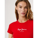 PepeJeans Majica 'New Virginia' crvena / bijela | shoptok.hr