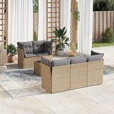 vidaXL 6-dijelni set vrtnih sofa s jastucima bež od poliratana | shoptok.hr