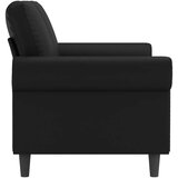  Dvosjed od tkanine crni 140 cm od umjetne kože Crna | Shoptok.si