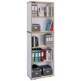 MID.YOU Pisarniški Regal Salia B60, Bela, Barva Hrasta | Shoptok.si