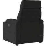  Električni masažni naslanjač črna mikrovlakna | Shoptok.si