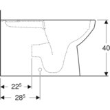 Geberit Selnova Square WC šolja za vodokotlić za monoblok, vidljivo kačenje, Rimfree 500.489.01.1(7)