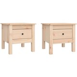 Furnova Stranske mizice 2 kosa 40x40x39 cm trdna borovina, (21914465) | Shoptok.si