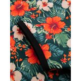 Ombre Cotton polo shirt with floral print - black | shoptok.hr