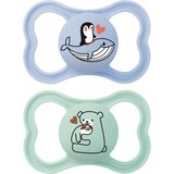 Mam Supreme Silicone Pacifier 6m+ Blue & Turquoise duda 2 kos za otroke Cene