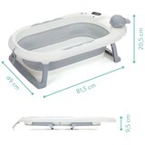 Fillikid sklopiva kadica Beluga s termometrom, white-grey | shoptok.hr