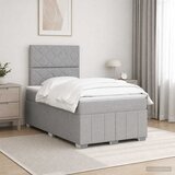  Boxspring krevet s madracem Svjetlosiva 120 x 200 cm Tkanina Cijene