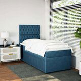 Box spring krevet s madracem plavi 80 x 200 cm baršunasti | shoptok.hr