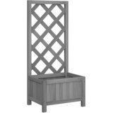  Sadilica s rešetkom siva 40x30x90 cm od masivne jelovine | shoptok.hr