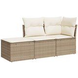 Maison Chic Seti vrtnega pohištva - Vrtna garnitura - Vrtni pohištvo set 3-delna z blazinami bež poli ratan, (21809123) | Shoptok.si