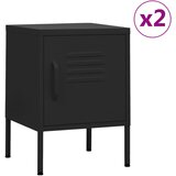 vidaXL Nočne omarice 2 kosa črne 35x35x51 cm jeklo | Shoptok.si