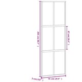  Klizna vrata crna 76x205 cm od kaljenog stakla i aluminija | shoptok.hr