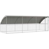  Kućica za pse s pohranom 3 pcs Srebrno 6 x 2 x 2 m Čelik | shoptok.hr