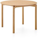 Kave Home Okrogla jedilna miza v jesenovem dekorju ø 110 cm Indara – | Shoptok.si