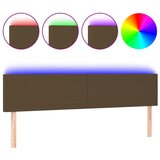 Maison Chic LED Posteljno vzglavje - Vzglavna omarica - Nočna omarica temno rjavo 160x5x78/88 cm blago, (21709781) | Shoptok.si