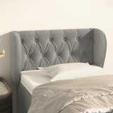  Uzglavlje s ušima svjetlosivo 83x23x78/88 cm baršunasto | Eponuda.com