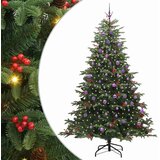 vidaXL Umestno božično drevo Zelena 240 cm PVC, kovina in plastika | Shoptok.si