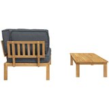  Set sofe s jastukom 2 pcs Antracit Čvrsto drvo akacije | shoptok.hr