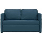  Podni kauč na razvlačenje 2-u-1 plavi 122x204x55 cm baršunasti | shoptok.hr