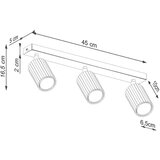 Nice Lamps Krem stropna svjetiljka 6,5x45 cm Gleam – | shoptok.hr