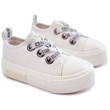 Big Star Children's Leather Sneakers BIG STAR KK374058 White Cene
