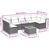  8-dijelni set vrtnih sofa od poliratana s jastucima bež | shoptok.hr