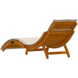 Ležaljka za sunčanje 2 pcs Krem bijela Čvrsto drvo akacije | shoptok.hr