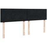 vidaXL Otomanski posteljni okvir z vzmetnicami črn 200x200cm žamet | Shoptok.si