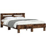  Okvir za krevet s uzglavljem boja hrasta 120x200 cm drveni | shoptok.hr