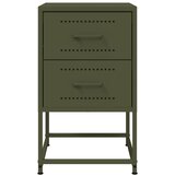  Noćni ormarići 2 kom maslinastozeleni 36 x 39 x 60,5 cm čelični Zelena | shoptok.hr