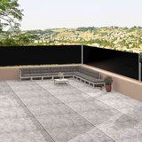 vidaXL Uvlačiva bočna tenda crna 117 x 1200 cm Cijene