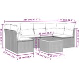  7-dijelni set vrtnih sofa sivi od poliratana Siva 66 x 62 x 69 cm | Shoptok.si