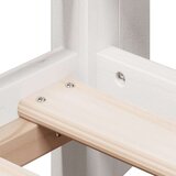 vidaXL Visoki krevet s krovom bijeli 90 x 190 cm od masivne borovine | shoptok.hr