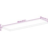 Stolna ploča 120x40x2,5 cm pravokutna masivno grubo drvo manga | shoptok.hr